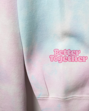 Sweat à capuche tie-dye Better Together - Barbe à papa