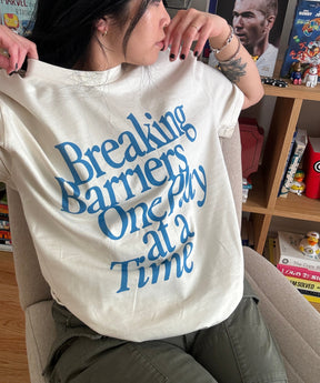 Breaking Barriers One Play at a Time Heavyweight T-Shirt - Ivory