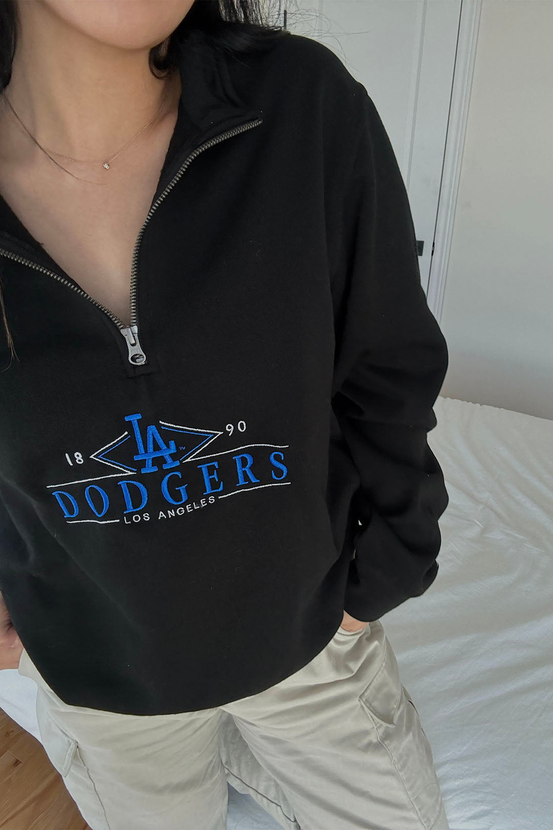 Los Angeles Dodgers 1/4 Zip - Black