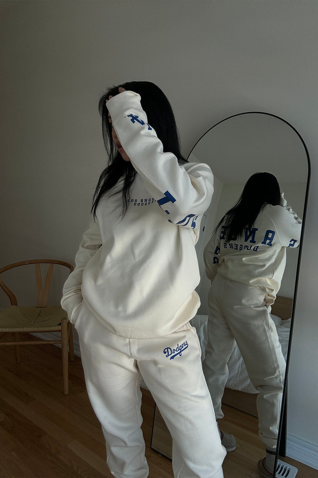 Los Angeles Dodgers Heavyweight Crewneck - Ivory