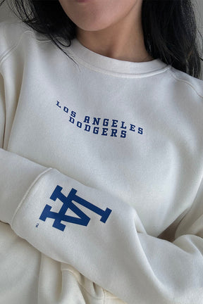 Los Angeles Dodgers Heavyweight Crewneck - Ivory