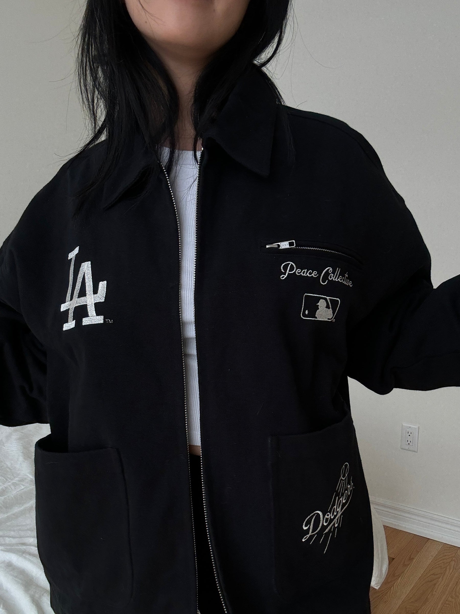 Los Angeles Dodgers Work Jacket - Black