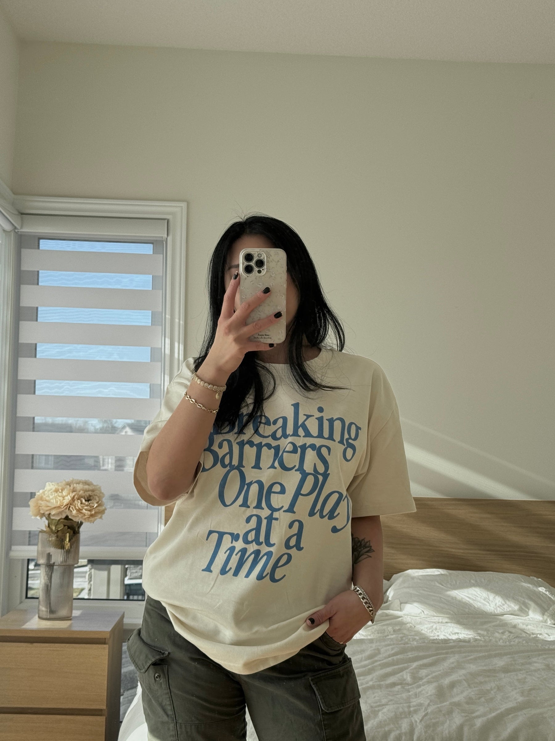 Breaking Barriers One Play at a Time Heavyweight T-Shirt - Ivory