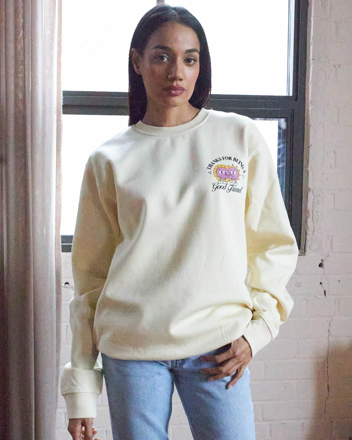 Thanks For Being A Good Friend Crewneck - Ivory