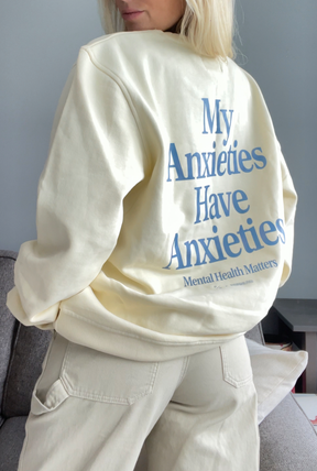 Peanuts My Anxieties have Anxieties Crewneck - Ivory