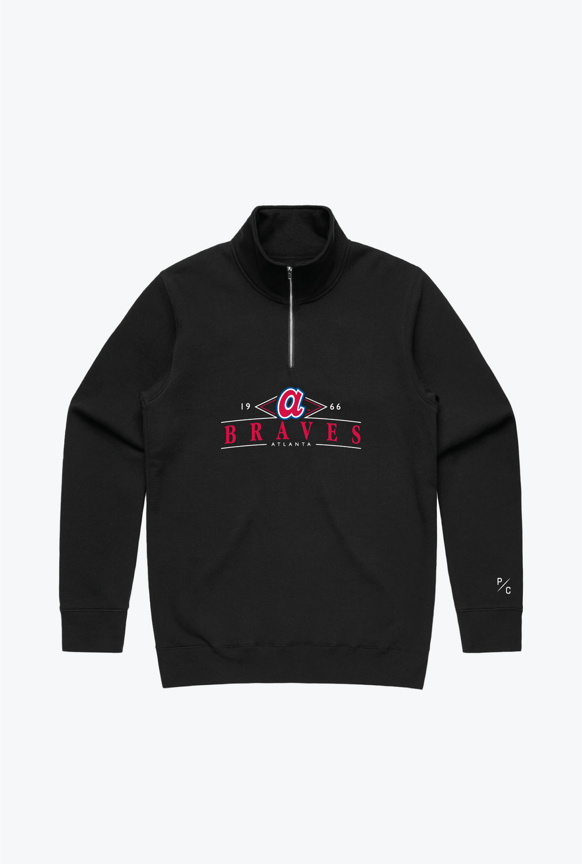 Atlanta Braves 1/4 Zip - Black