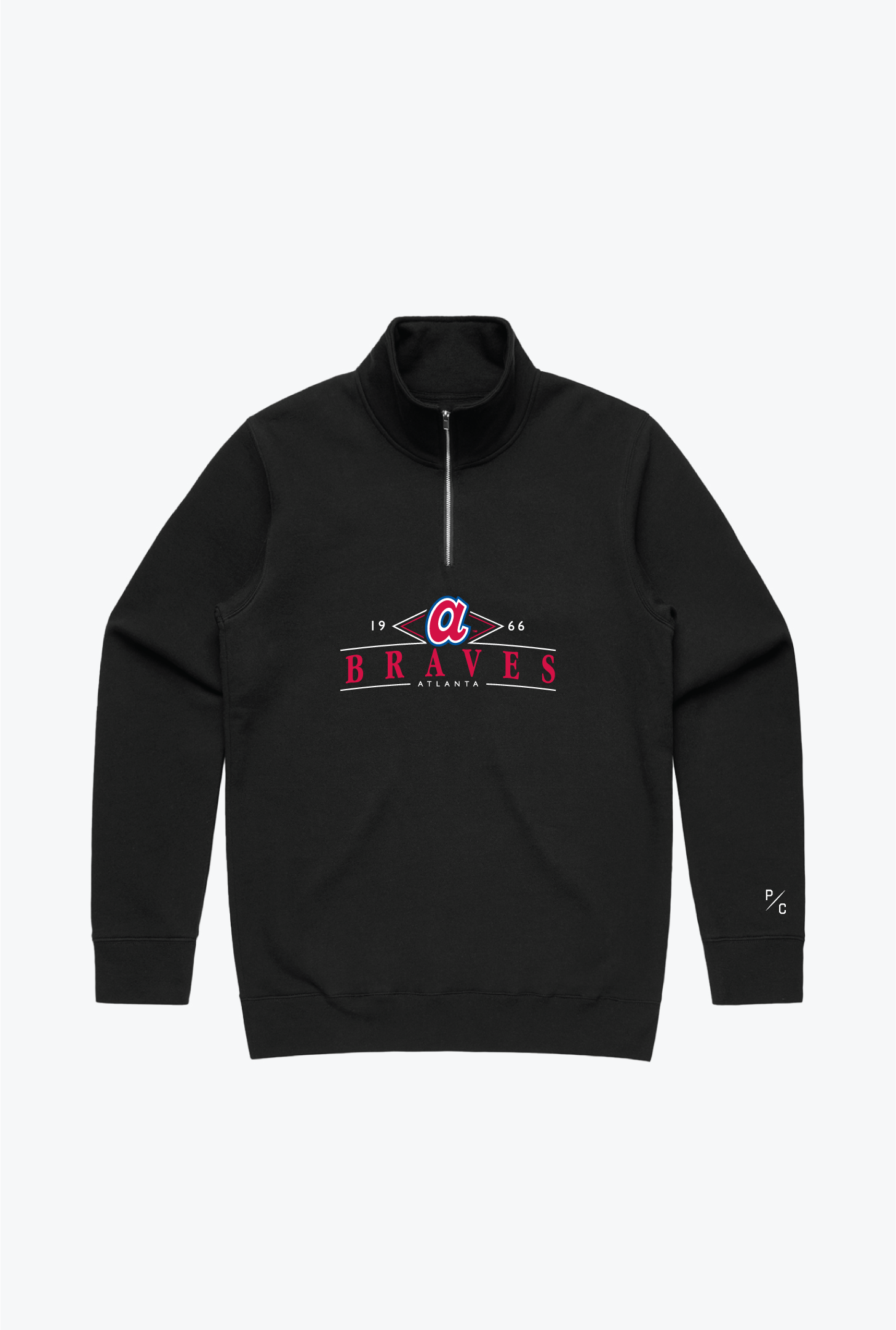 Atlanta Braves 1/4 Zip - Black