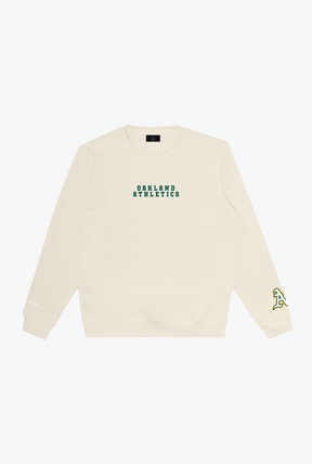 Oakland Athletics Heavyweight Crewneck - Ivory