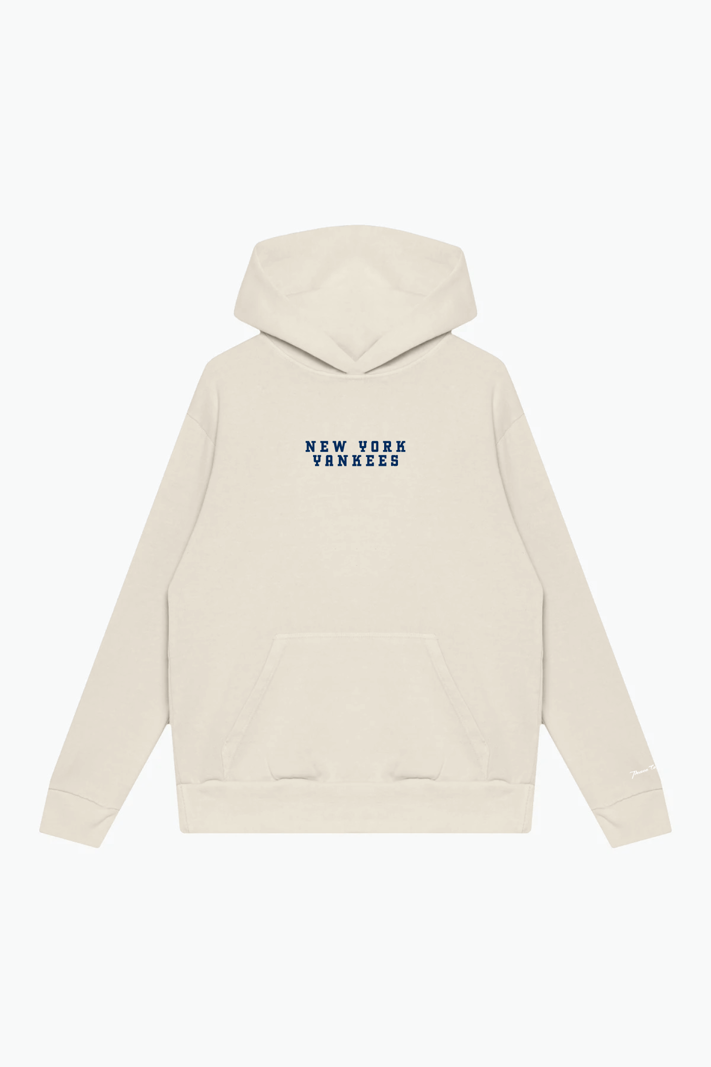New York Yankees Heavyweight Hoodie - Ivory