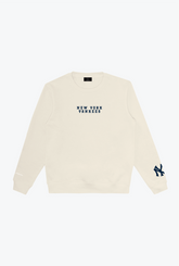 New York Yankees Heavyweight Crewneck - Ivory