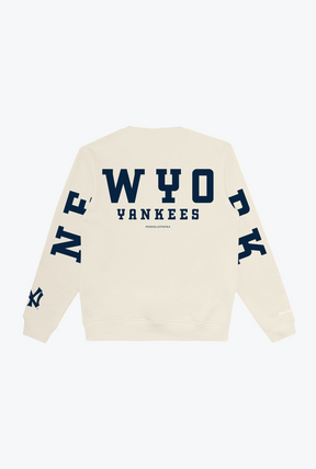 New York Yankees Heavyweight Crewneck - Ivory