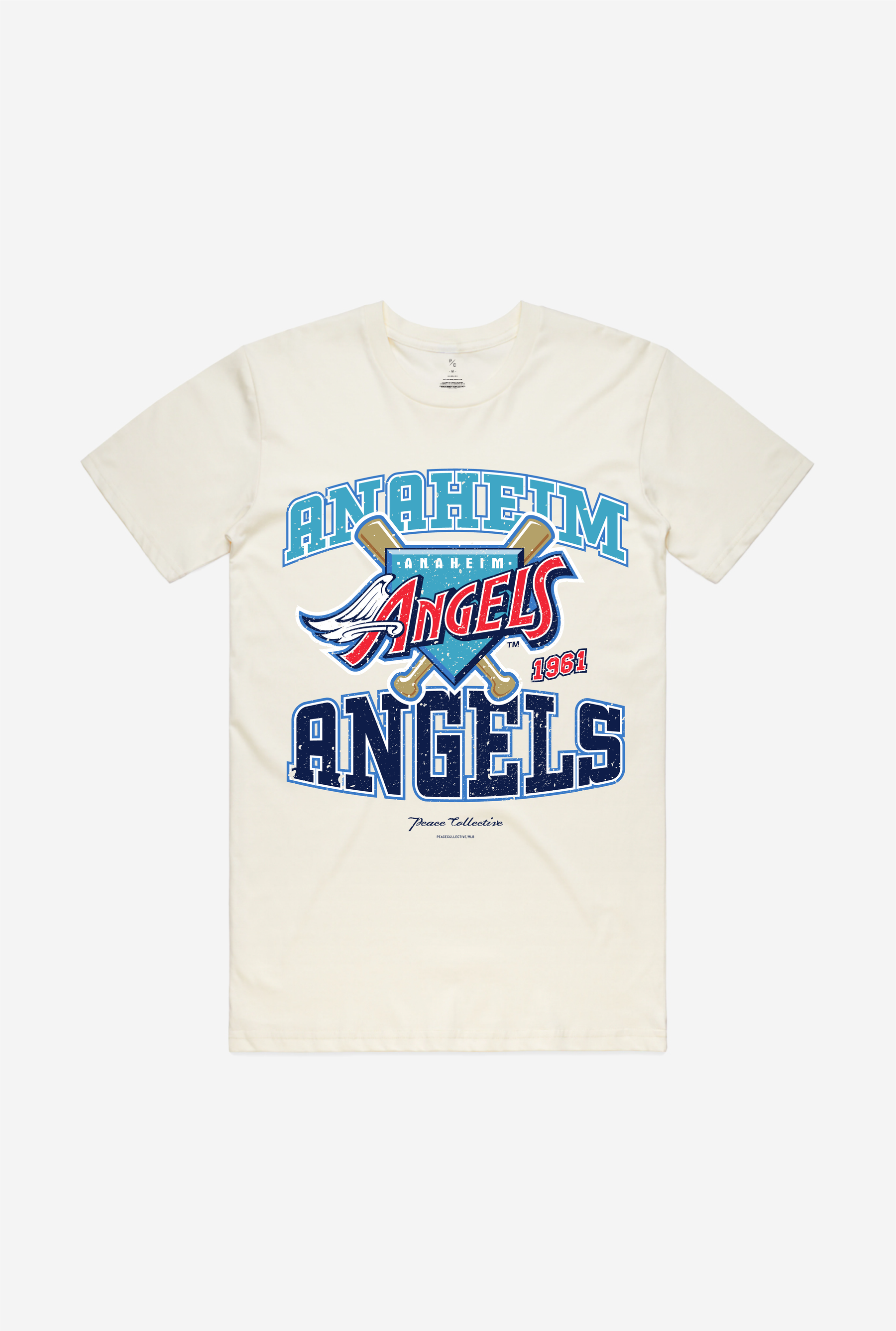 T-Shirt Anaheim Angels Vintage Washed - Ivoire