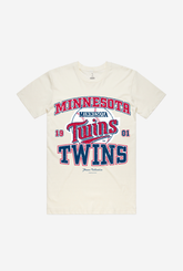 Minnesota Twins Vintage Washed T-Shirt - Ivory