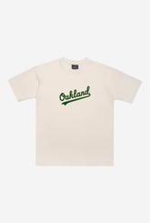 T-shirt poids lourd Oakland Athletics - Naturel