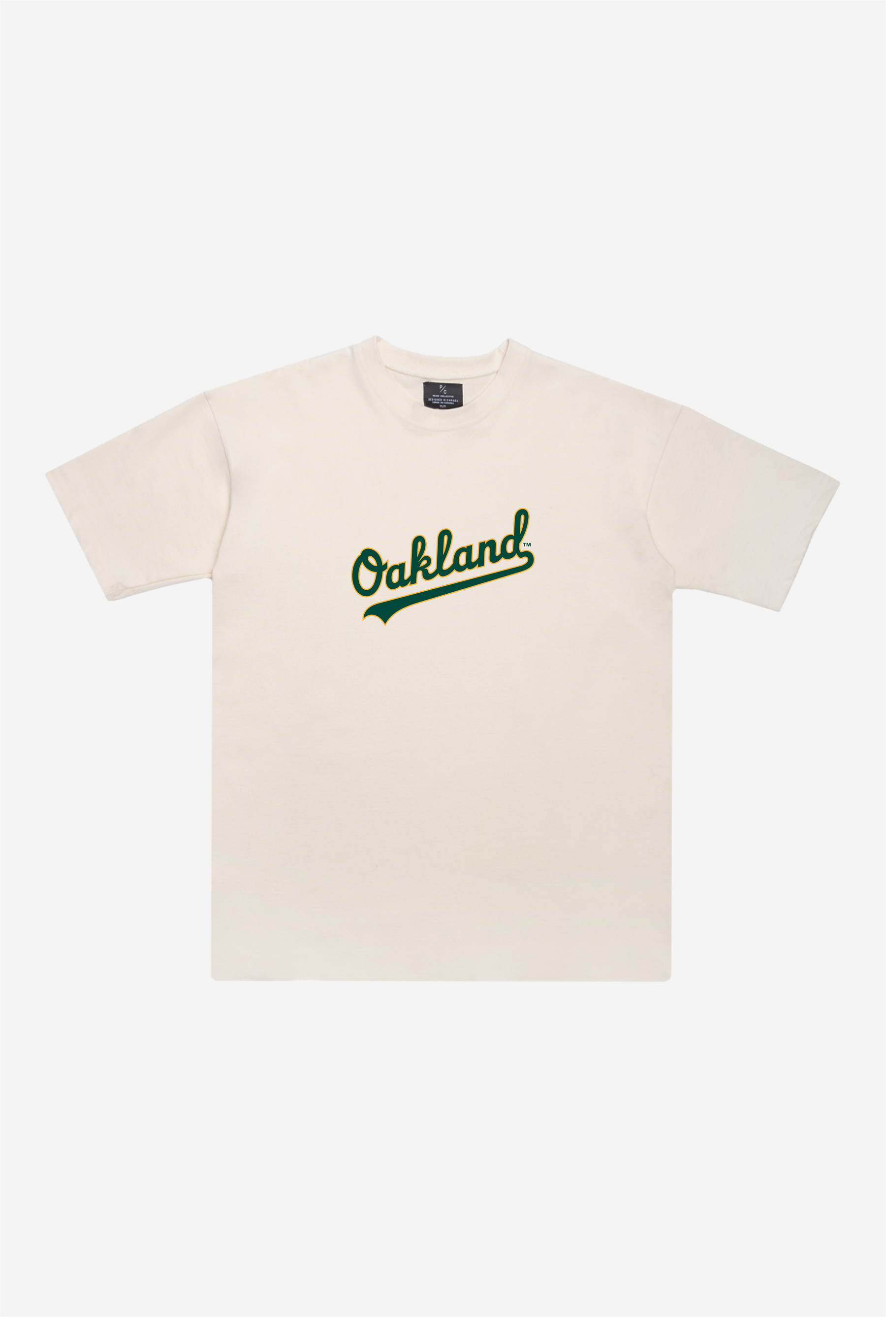 T-shirt poids lourd Oakland Athletics - Naturel
