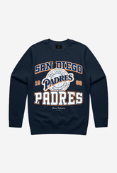 San Diego Padres Vintage Washed Crewneck - Navy