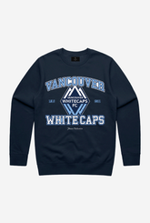 Chandail à col rond Vintage Washed des Whitecaps de Vancouver - Marine