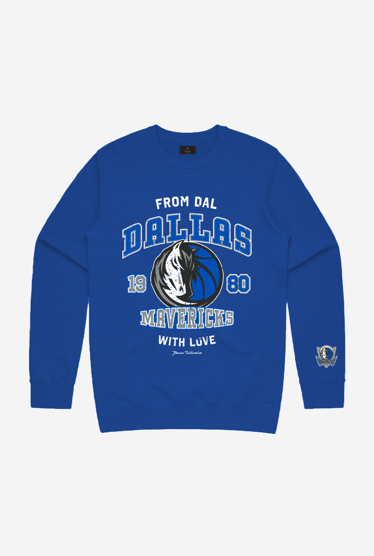 Dallas Mavericks Washed Crewneck - Royal Blue