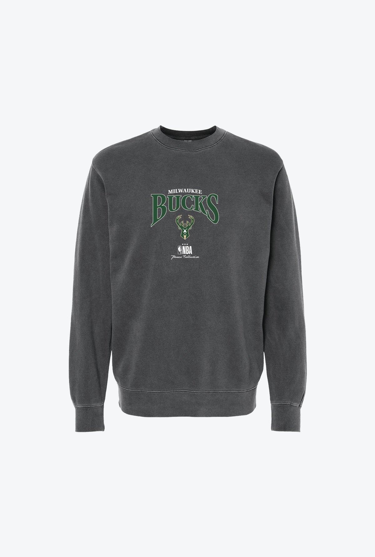 Milwaukee Bucks Pigment Dye Crewneck - Black
