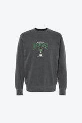 Milwaukee Bucks Pigment Dye Crewneck - Black