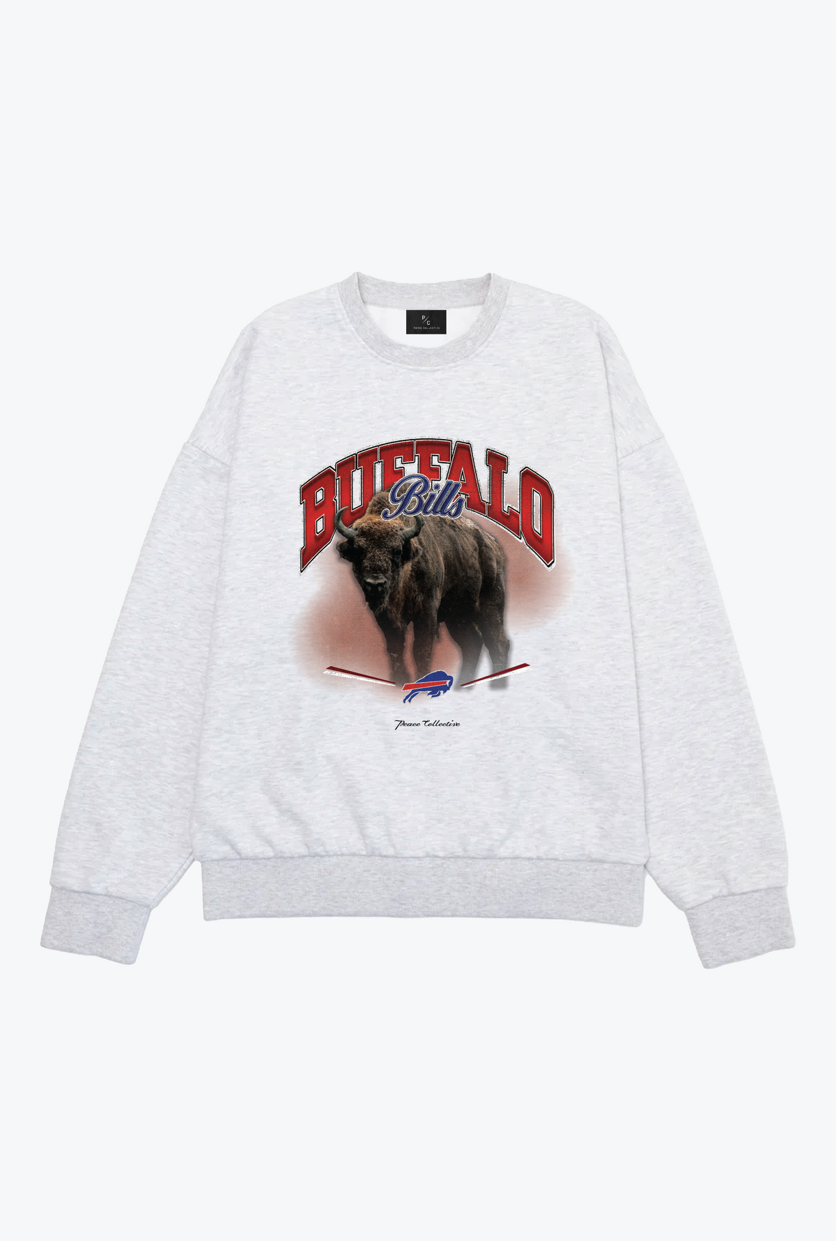 Buffalo Bills Mascot Super Heavy Crewneck - Ash