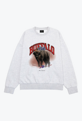 Buffalo Bills Mascot Super Heavy Crewneck - Ash