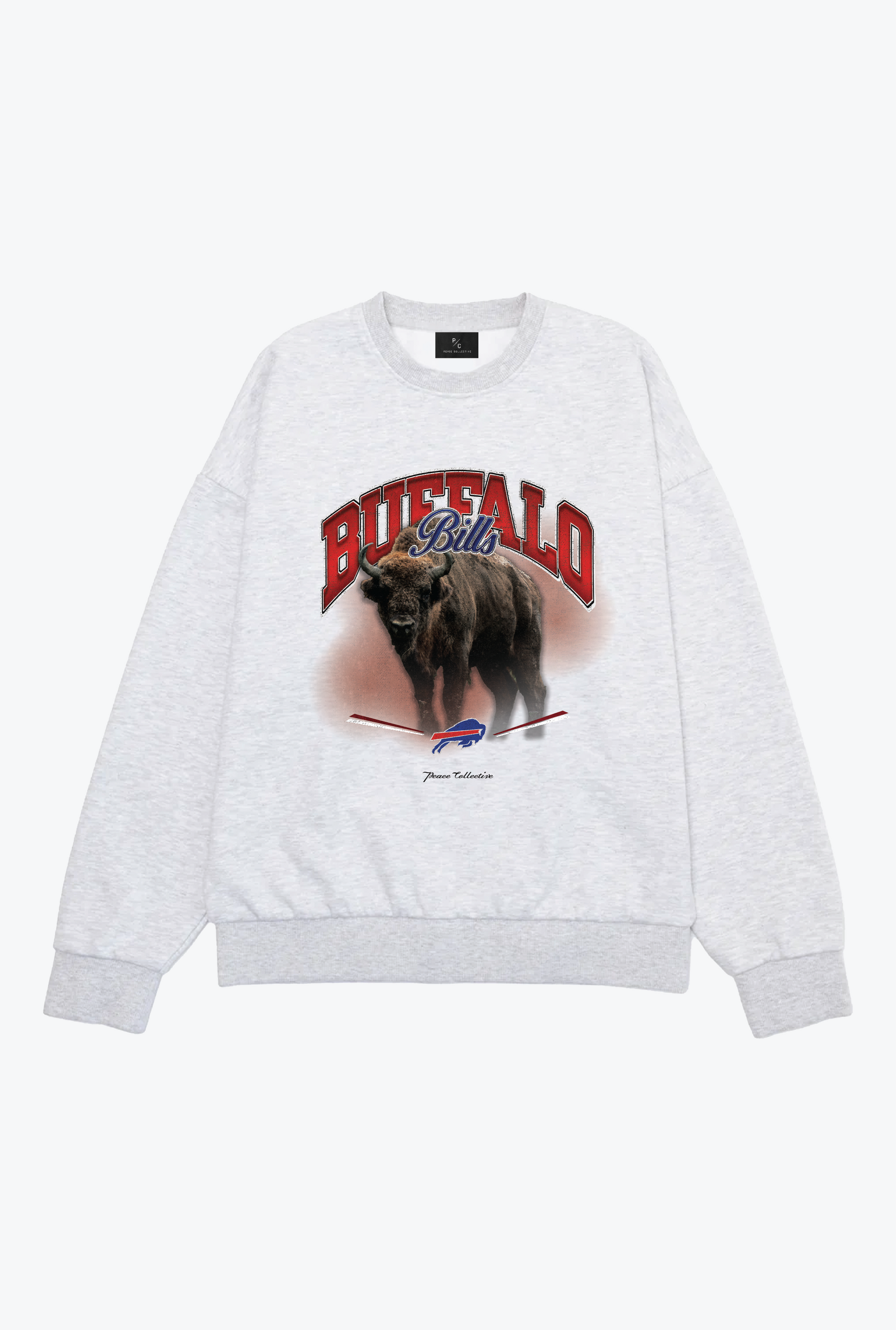 Buffalo Bills Mascot Super Heavy Crewneck - Ash
