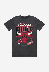 Chicago Bulls Stonewash T-Shirt - Black