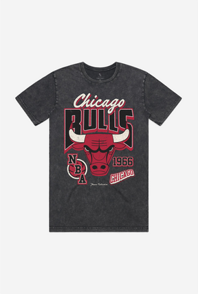 Chicago Bulls Stonewash T-Shirt - Black