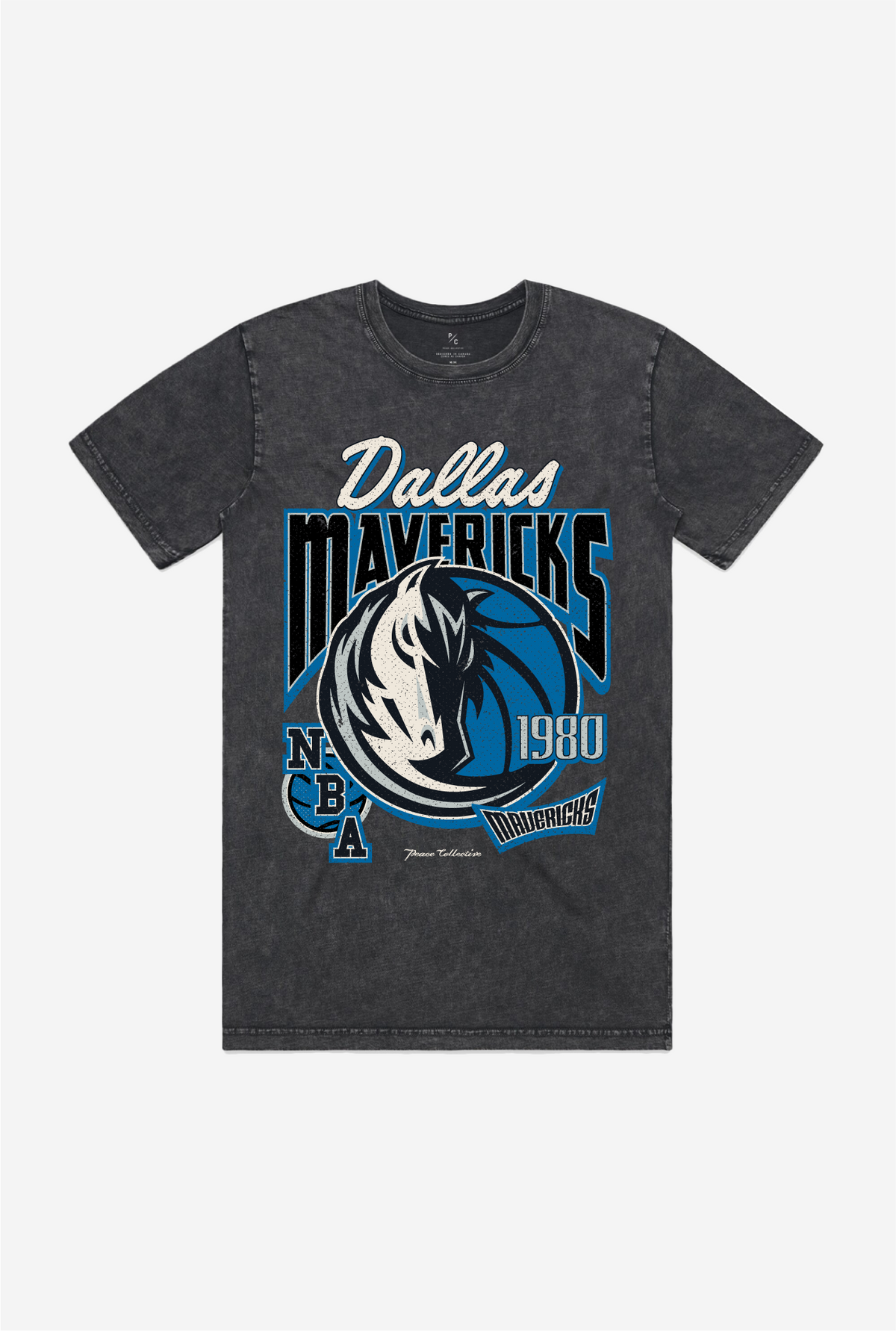 Dallas Mavericks Stonewash T-Shirt - Black