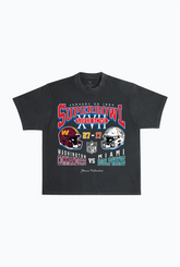 Super Bowl XVII : Washington Redskins vs Miami Dolphins T-shirt délavé - Noir