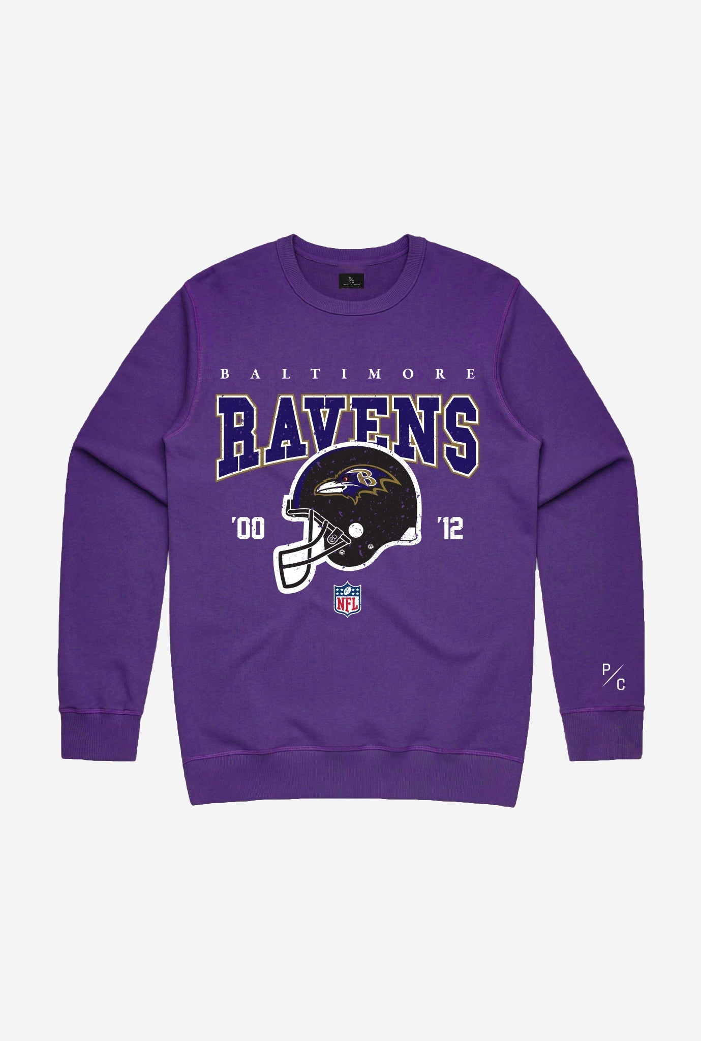 Pull ras du cou Vintage Ravens de Baltimore - Violet