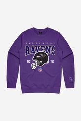Pull ras du cou Vintage Ravens de Baltimore - Violet