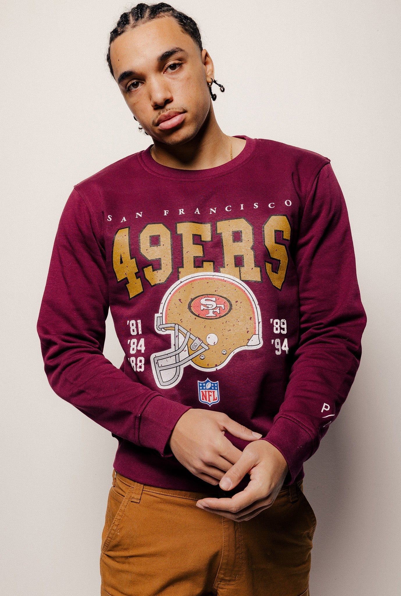 Sweat à capuche San Francisco 49ers Vintage - Bordeaux