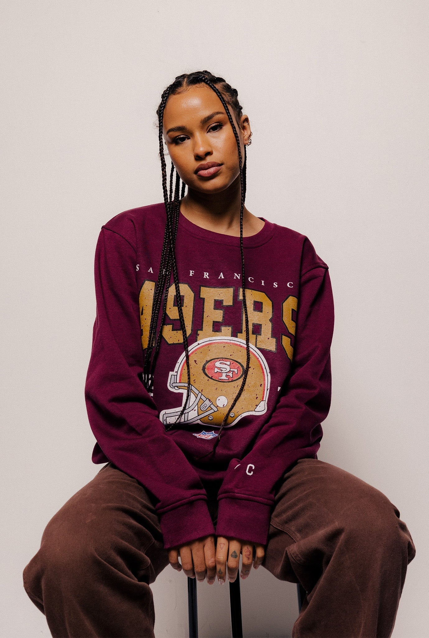 Sweat à capuche San Francisco 49ers Vintage - Bordeaux