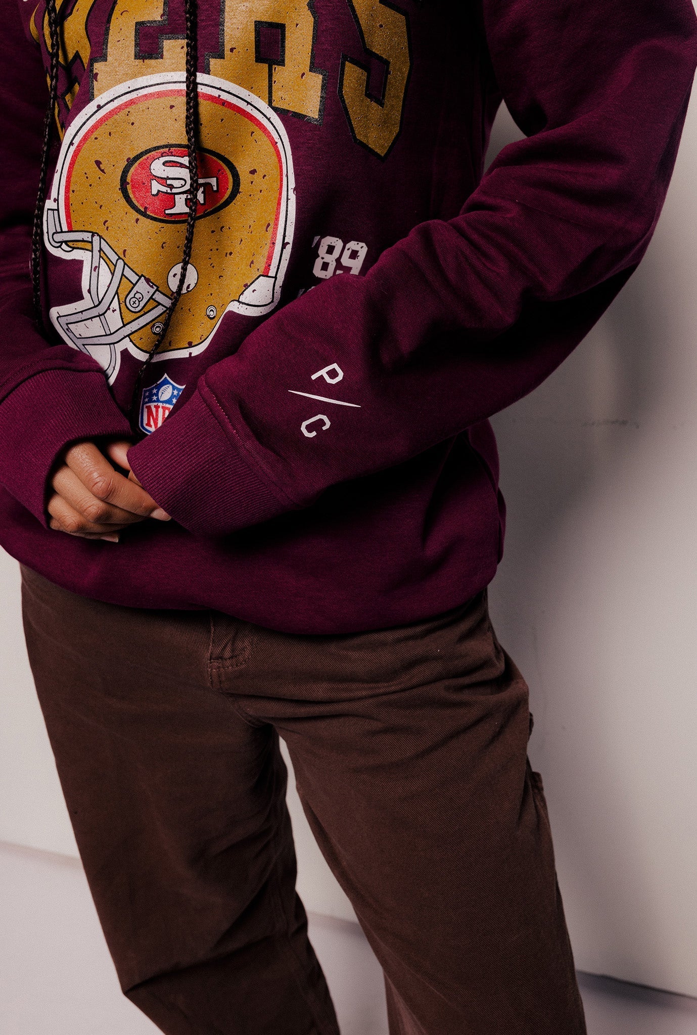 Sweat à capuche San Francisco 49ers Vintage - Bordeaux