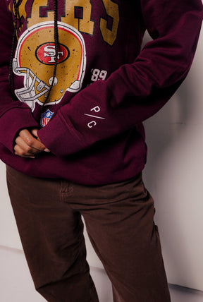 Sweat à capuche San Francisco 49ers Vintage - Bordeaux