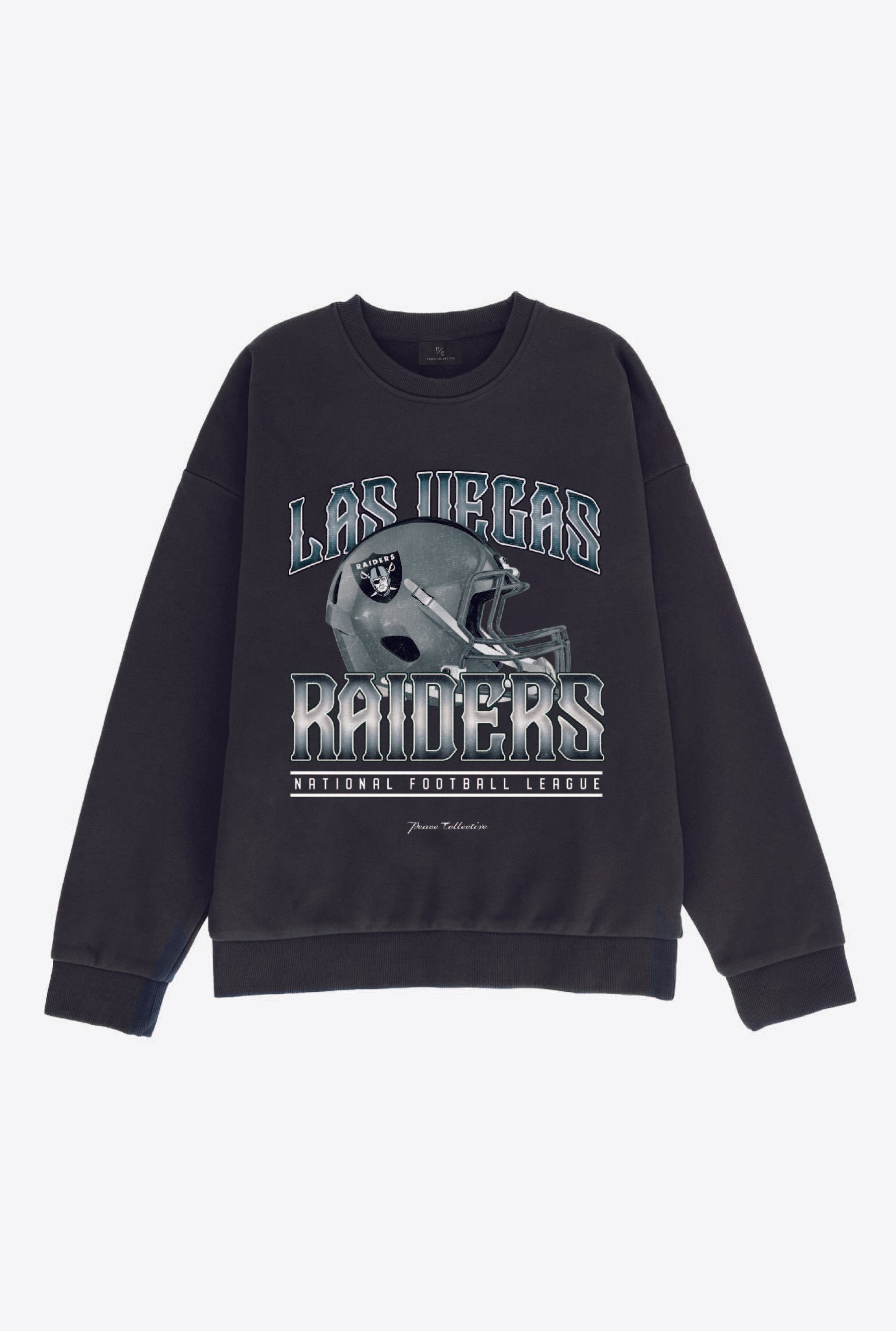 Las Vegas Raiders Helmet SuperHeavy™️ Crewneck - Off Black