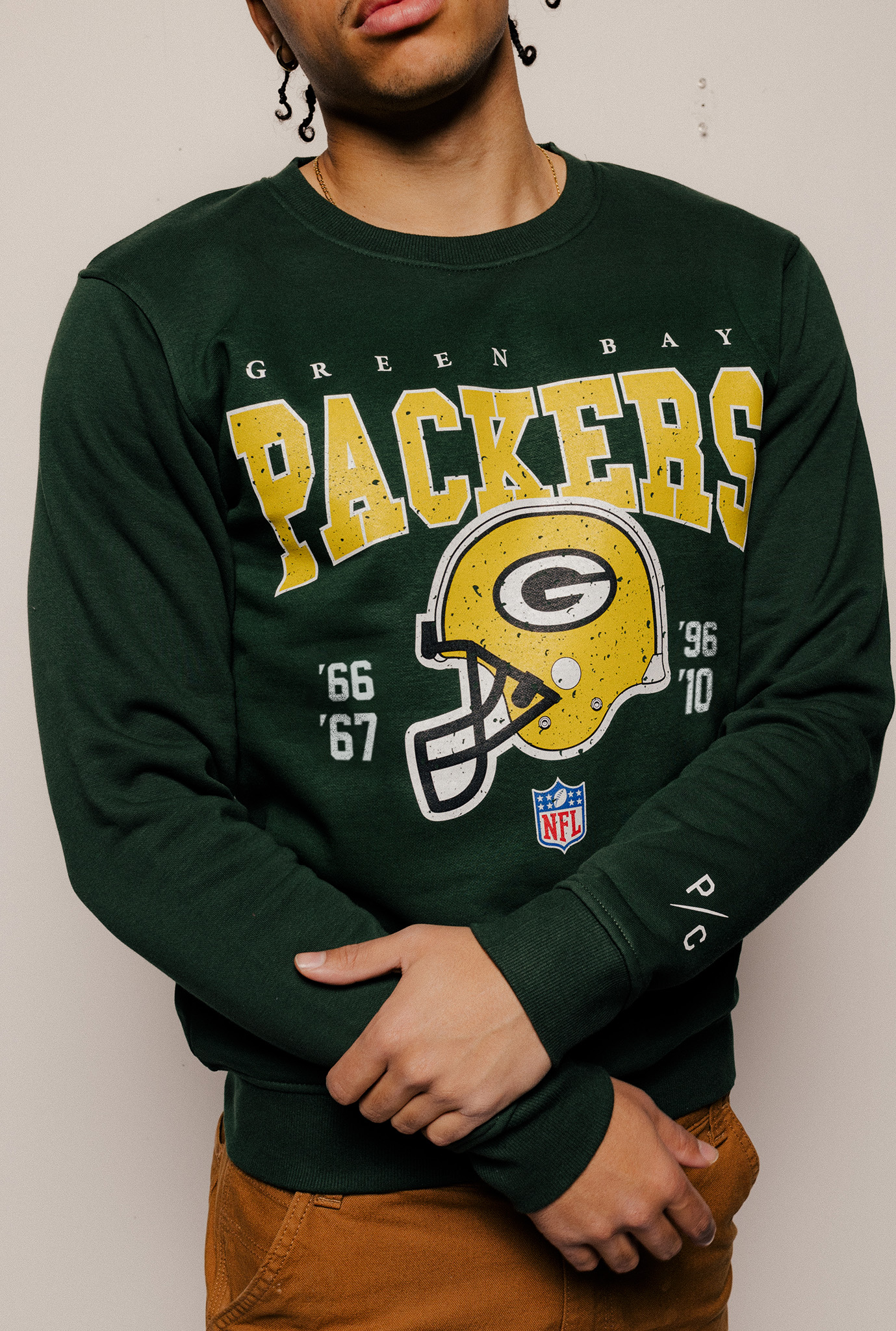 Col Ras Du Cou Vintage Packers De Green Bay - Vert Forêt