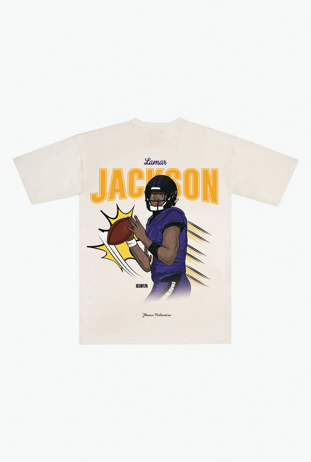 Lamar Jackson Heavyweight T-Shirt - Ivory