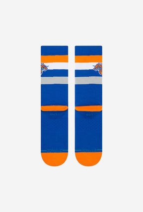 New York Knicks Stripe Crew Socks - Navy