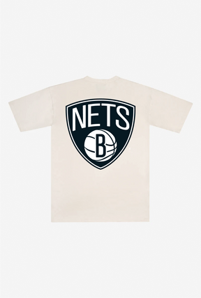 Brooklyn Nets Heavyweight T-Shirt - Natural