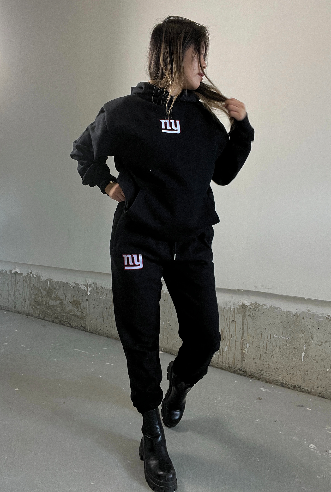 Jogging épais avec logo des Giants de New York - Noir