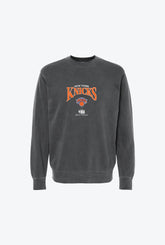 New York Knicks Pigment Dye Crewneck - Black