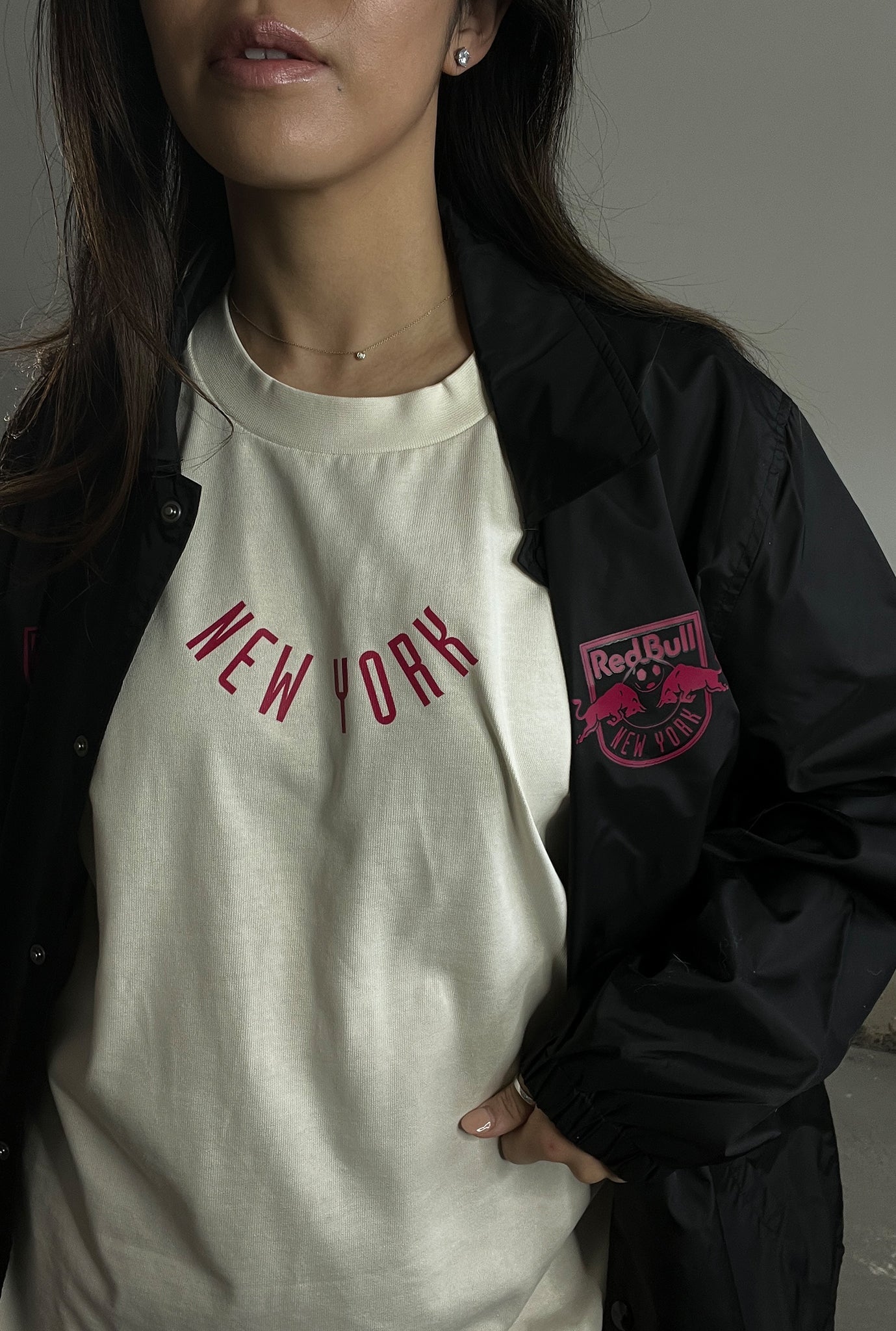 New York Red Bulls Coach Jacket - Black