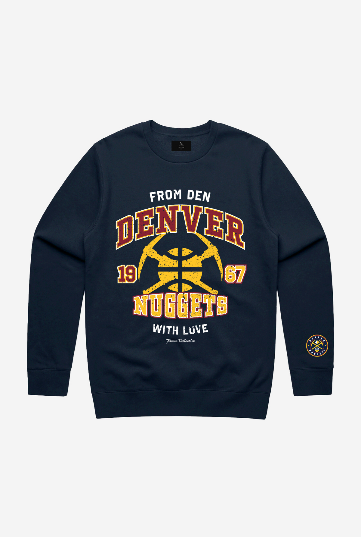 Denver Nuggets Washed Crewneck - Navy