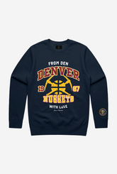 Denver Nuggets Washed Crewneck - Navy