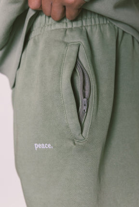 Peace Heavyweight Jogger - Oil Green