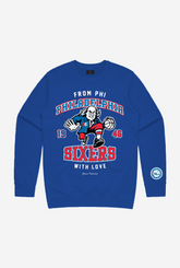 Philadelphia 76ers Washed Crewneck - Royal