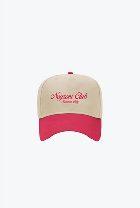 Negroni Club A-Frame Cap - Red/Khaki